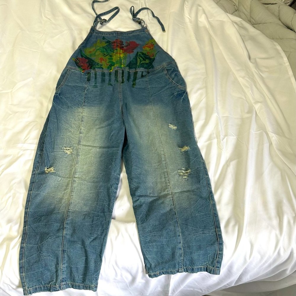 90's style baggy overalls